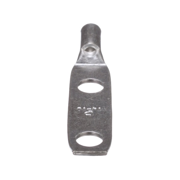 Two-Hole Compression Lug, 10 AWG Max, Standard Barrel, Copper, None